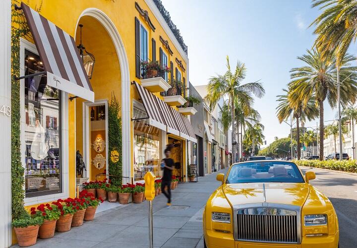 World Class Shopping on Rodeo Drive in Beverly Hills. - Beverly